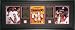 Dwayne Wade and Shaquille O'Neal Framed Miami Heat 3- 8x10 Photo Collage with Jersey Swatchs and Plates