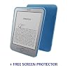 Invero� TPU Gel Case Cover for Amazon Kindle 4 with Screen Protector - Blue