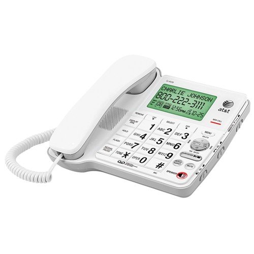 AT&T Corded Phone with Digital Answering System, White (CL4939)