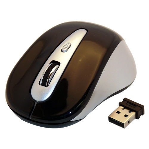 Wireless Optical Laser Mouse for Notebook or PC - Black