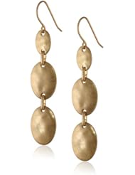 The SAK Organic Linear Gold Drop Earrings