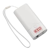 EZOPower Pocket Size High Capacity External Power Bank Battery Pack Charger with LED flashlight - 5200mAh 1A / White