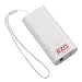EZOPower Pocket Size High Capacity External Power Bank Battery Pack Charger with LED flashlight - 5200mAh 1A / White