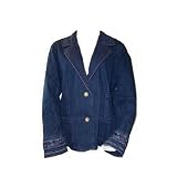 Denim & Co. Denim Blazer w/Ribbon and Stitch Details