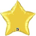 Foil Solid Colour Balloons | 20 Metallic Gold Star Foil
