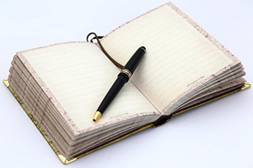 Choose size! Antique Books notebook diary tone pen Shiori three-piece set (blue, A6 (10.5X14.5))