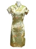Royal yellow dragon and phoenix dress