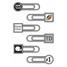 Creative Imaginations Art Warehouse Danelle Johnson Designer Clips 6/Package, Football