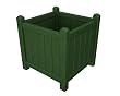 16" Recycled Earth-Friendly Outdoor Garden Flower Planter - Forest Green