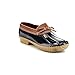 Axny Dylan-10 Women's Two Tone Bow Accents Slip-On Rain Loafer Flat Duck Shoes