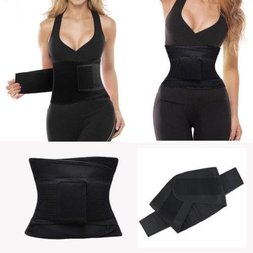 Waist Trainer Belt Unisex Xtreme Power Belt Hot Slimming Thermo Shaper Waist Trainer Good Sport / Black / Size XL