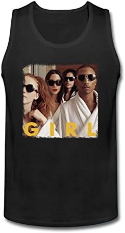 FUSHUO90MTT Men's Pharrell Williams GIRL tops Size XXL Black