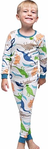 Tory bam Cotton Thermal Underwear Pajamas Set for Kids Little Boys Girls Toddler Big dinosaur 3-4 Years -M
