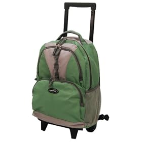Olympia 18" Rolling Backpack, Apple Green, One Size