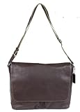 Coach HWL Leather Messenger Flap Laptop Business Bag 70556 Brown
