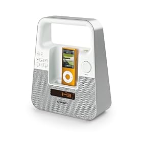 Memorex EMI26101PWHT TagAlong Boombox with Stereo speakers and Digital FM Radio- White