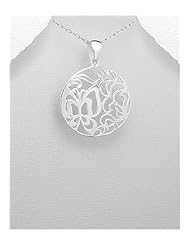 Butterfly Pendant Necklace In 92.5 Sterling Silver