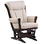 Dutailier Modern Sleigh Multiposition and Recliner Glider, Beige Microfiber