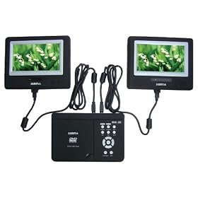 Sigmatek PDX 1300 Dual - Lecteur DVD DivX Portable 2 Ecrans Noir Mat