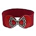 Women Faux Rhinestone Bowtie Buckle 3