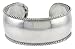 Jewelry : Sterling Silver 7/8" Domed Cuff Bangle with Rope Edge