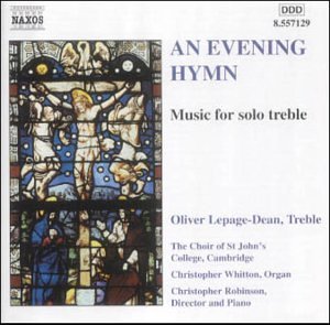 CD-Charts  Music : An Evening Hymn - Works for Solo Treble
