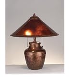 Arts And Crafts 2 Bulb Mica Conical Table Lighting Fixture