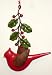 Holly Berry Vine Red Cardinal Bird Christmas Ornament