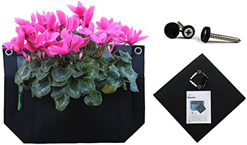 Space Saving Vertical Planter for Gardening Anywhere, Black, 18.25"x13"