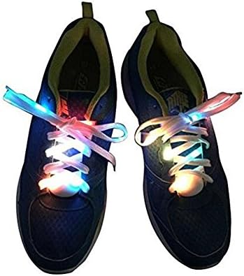 Ywei LED Shoelaces Flash Lighting the Night for Party Hip-hop Dancing (Dazzle colour)