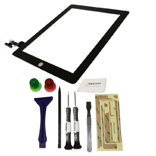 Zeetron iPad 2 Black Screen Digitizer Repair Kit DO IT YOURSELF -10p Kit