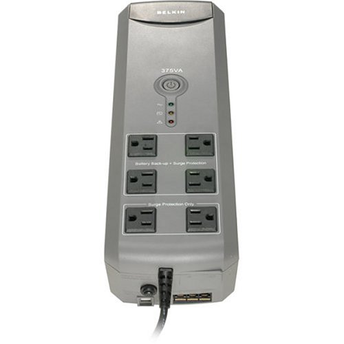 Belkin F6H375-USB 6-Outlet Battery Backup with Surge Protection
