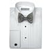 Neil Allyn Laydown Collar, 1/4" Pleated, Poly/Cotton with Convertible Cuffs/Placket Tuxedo Shirt