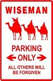WISEMAN PARKING sign * street religion camels