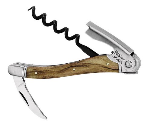 Laguiole 264400 Kellnermesser, Stahl 440, Olivenholz, Lederetui Preisvergleich
