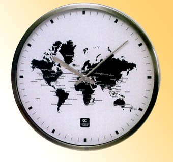 Map of the Earth Wall Clock