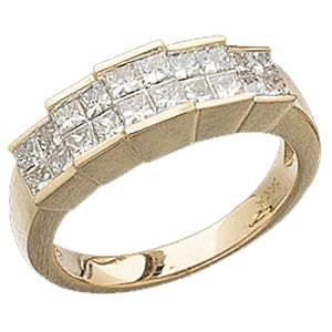 14kt Yellow Gold Stylish Stairway Diamond Anniversary Band