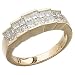 14kt Yellow Gold Stylish Stairway Diamond Anniversary Band