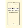 L'�le d�serte et autres textes