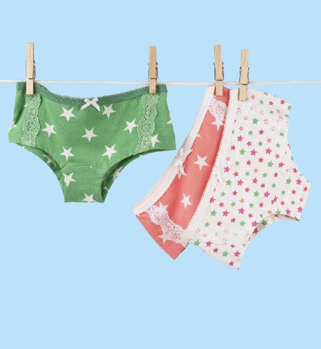 3 Pure Cotton Star Print Shorts