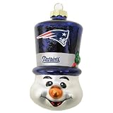 NFL Blown Glass Snowman Top Hat Ornament