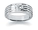 0.15 ctw. Woman's Round Diamond Wedding Band in 14K White Gold