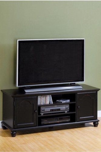 Harwick Wide-screen Tv Stand Wood-door Black