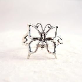 Sterling Silver Butterfly Ring