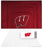 Wisconsin University Bedding - NCAA Comforter and Sheet Set Combo