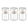 Bodum K11099-913 Coffret 3 bocaux 1 L bande silicone blanche