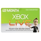 Xbox 360 12 Month Live Gold Card