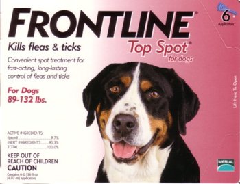 Frontline TOP SPOT for dogs 89-132 lbs 12 month supply