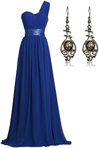 Get Bridesmaid Dress 1-2 Days From Fashion Plaza One-Shoulder Chiffon D0126