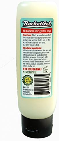 RocketGel All Natural Hair Gel for Boys, 4 oz